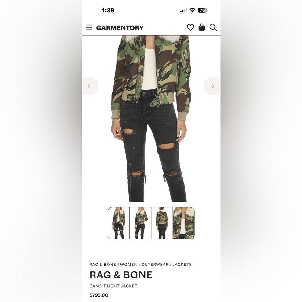 Rag & Bone Camo Flight Jacket - image 12